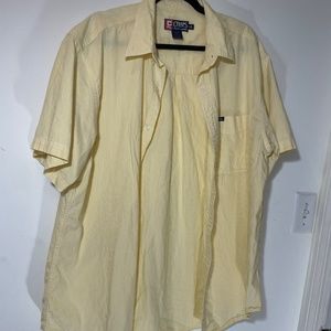 Vintage Chaps Ralph Lauren L  Yellow Short Sleeve Button Down